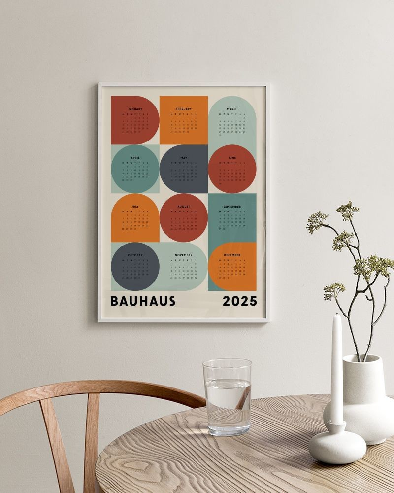 Bauhaus Calendar 2025 Poster | Bauhaus Kalender 2025