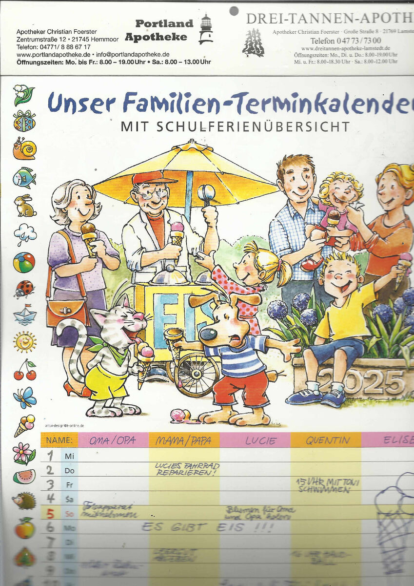 Familienkalender Online Kaufen | Ebay | Ernsting&amp;amp;#039;s Family Kalender 2025