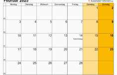 Februar 2025 Kalender Mit Feiertagen | Februar 2025 Kalender