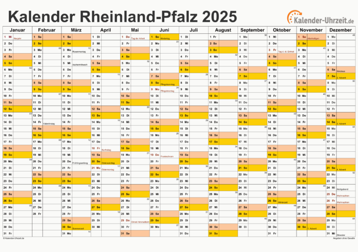 Feiertage 2025 Rlp Kalender