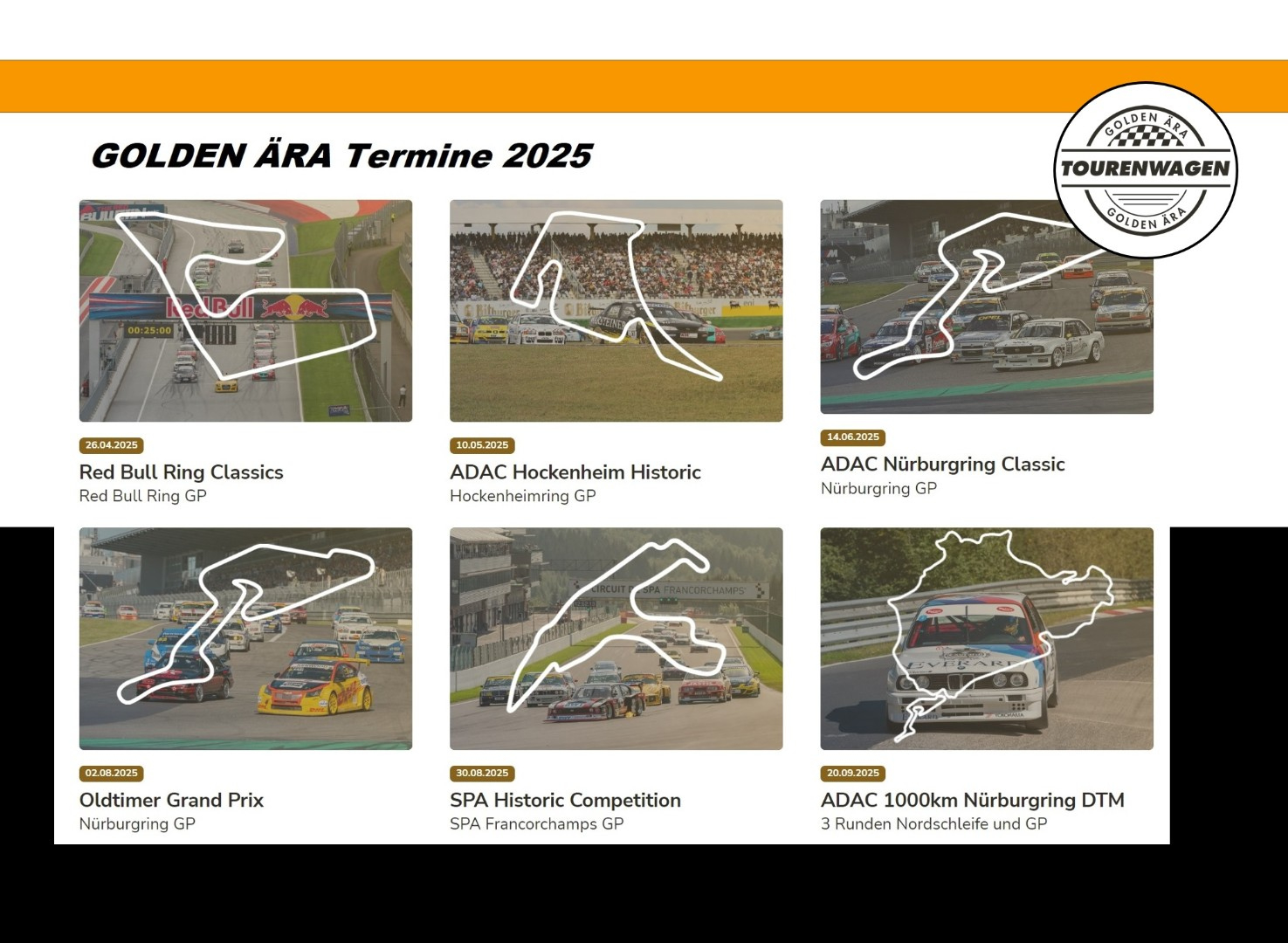 Freut Euch Mit Uns Auf Die Golden Ära Termine 2025 - Tourenwagen | Dtm 2025 Kalender