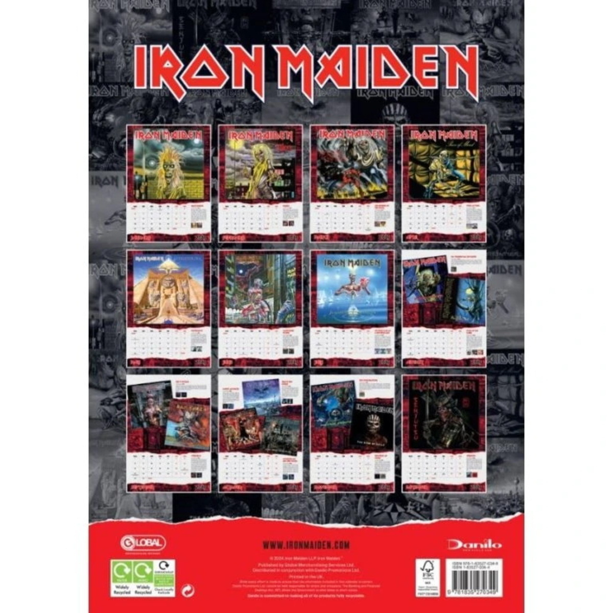 Kalender 2025 Iron Maiden - 11625 - Metalshop.de | Kalender 2025 Iron Maiden