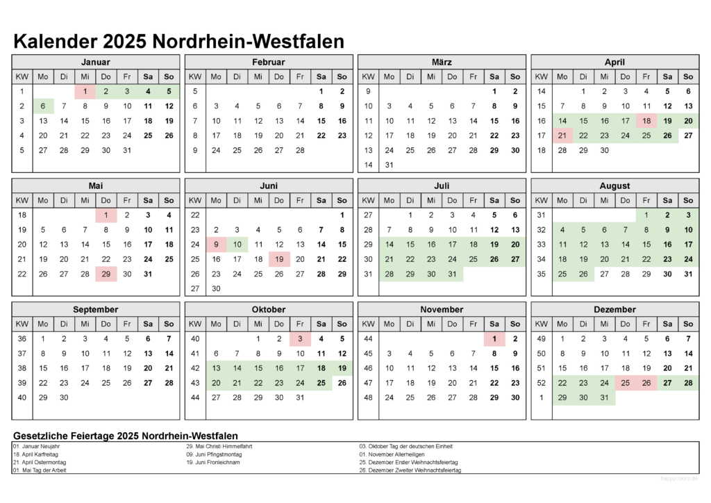  Kalender 2025 Ferien Nrw - Kalender 2025 Bildidee 