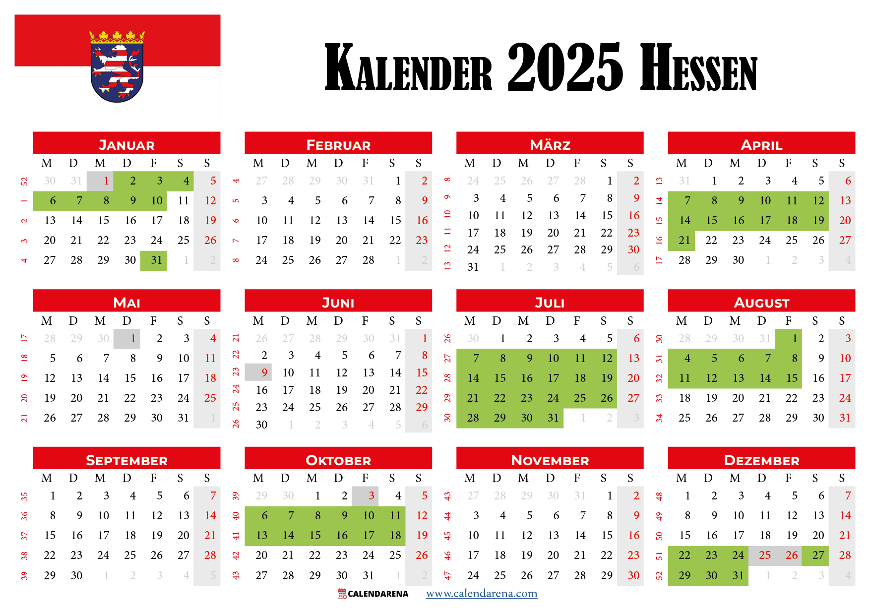 Kalender 2025 Und Ferien In Hessen: Ein Umfassender Leitfaden | Kalender Mit Ferien Hessen 2025