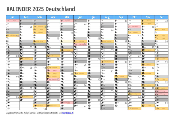 Gratis Kalender 2025