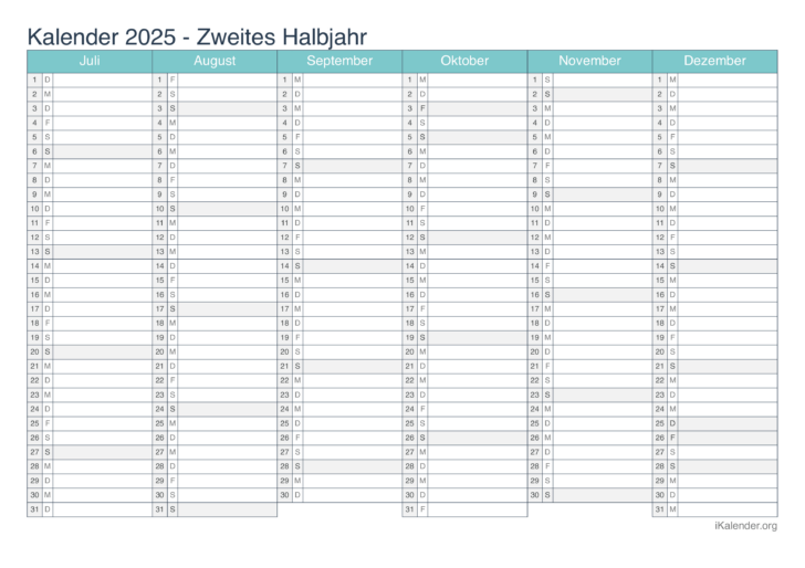 Kalender Din A4 2025