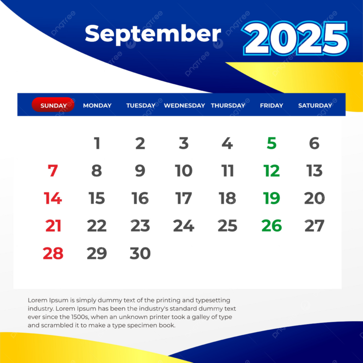 Kalender September 2025