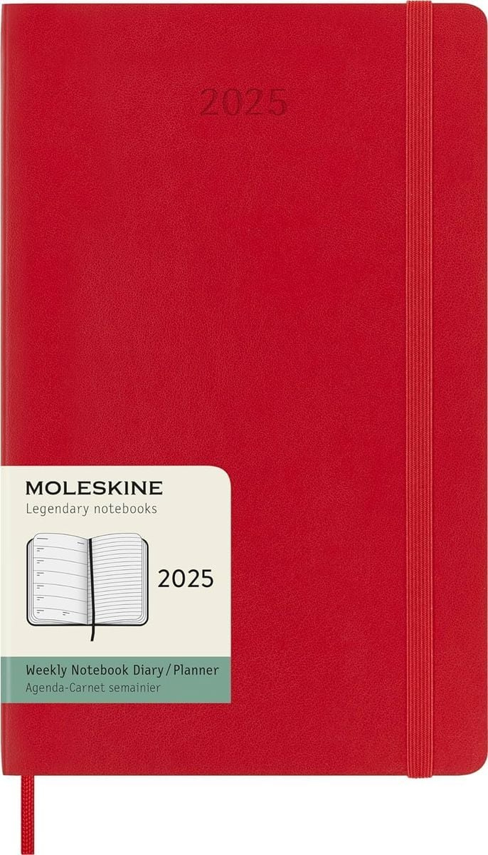 Moleskine 12 Monate Wochen Notizkalender 2025, Large/A5, Weicher Einband, Scharlachrot - Buchkalender &amp;amp; Taschenkalender | Thalia | Moleskin Kalender 2025