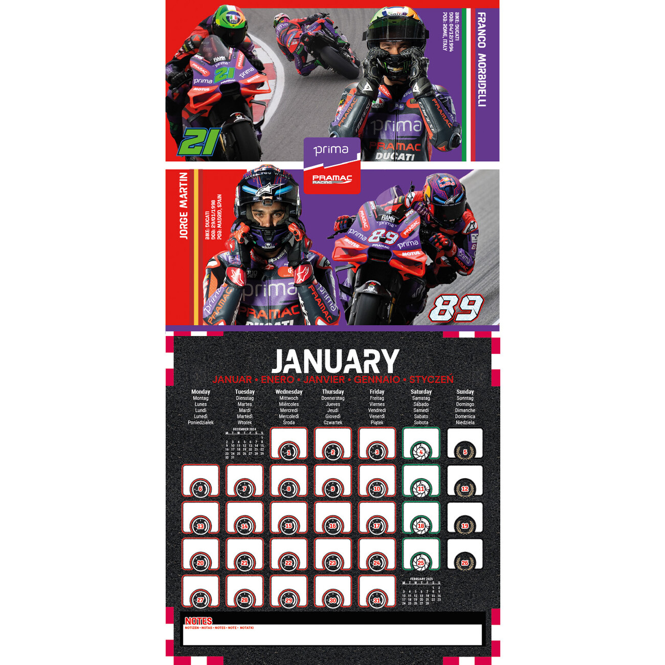 Moto Gp - Wandkalender 2025 | Kaufen Bei Europosters | Moto Gp 2025 Kalender