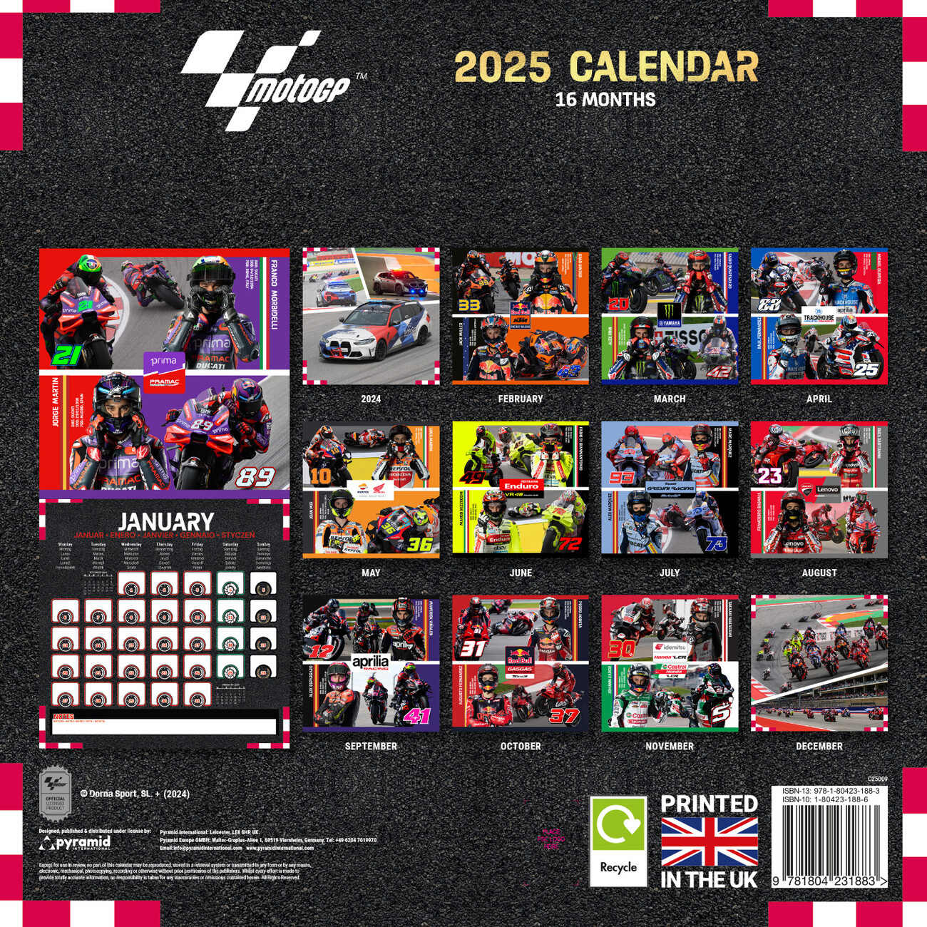 Moto Gp - Wandkalender 2025 | Kaufen Bei Europosters | Moto Gp 2025 Kalender