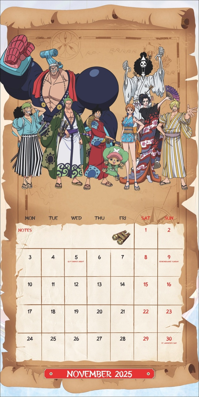 One Piece Broschurkalender 2025 | One Piece Kalender 2025