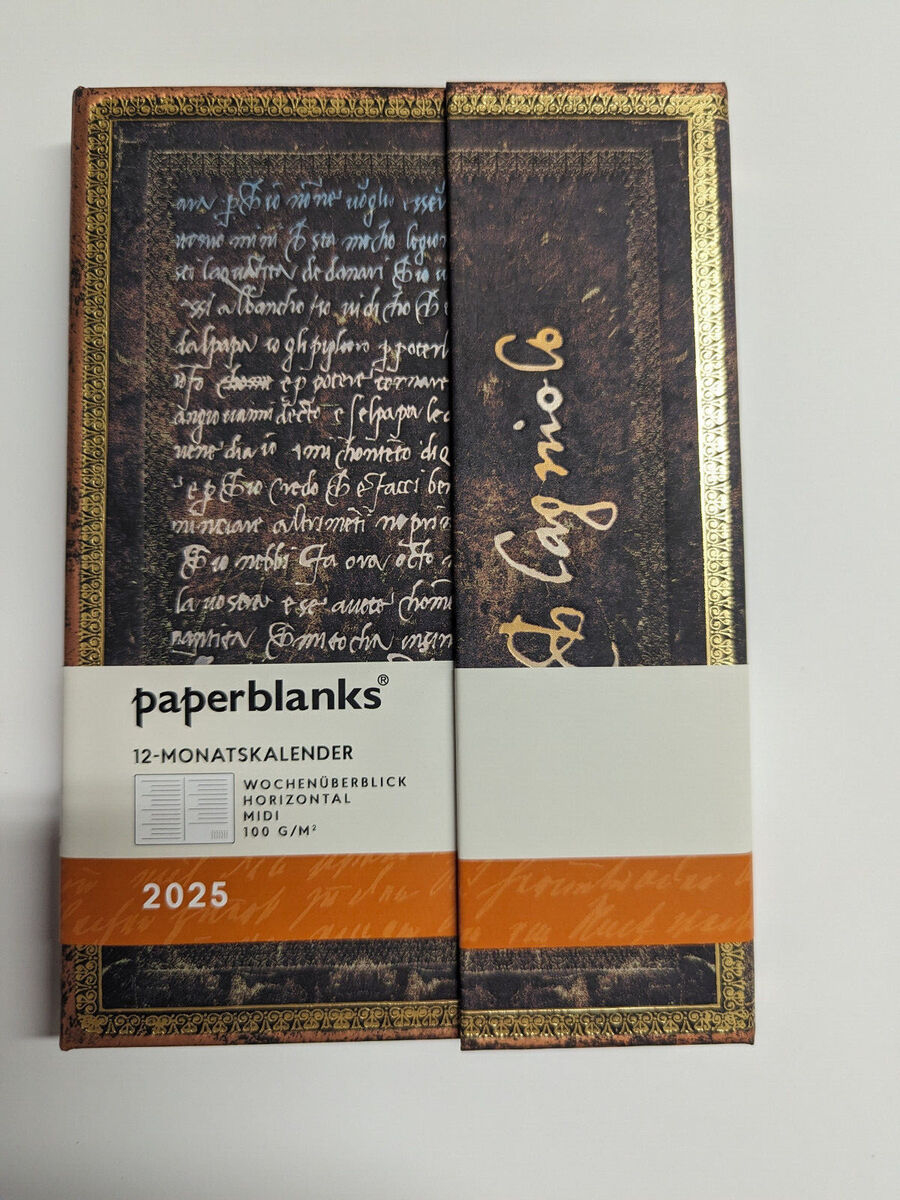 Paperblanks 2025 Kalender 12 Monate Midi Horizontal Designs Zur | 12 Monate Paperblanks Kalender 2025