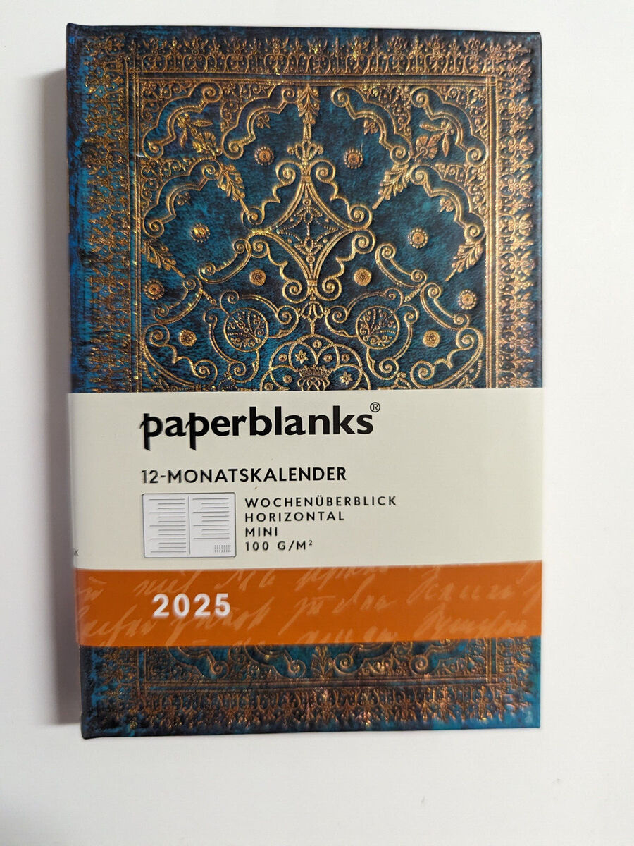 Paperblanks 2025 Kalender 12 Monate Mini Horizontal Designs Zur | Paperblanks Kalender 2025 Mini Horizontal