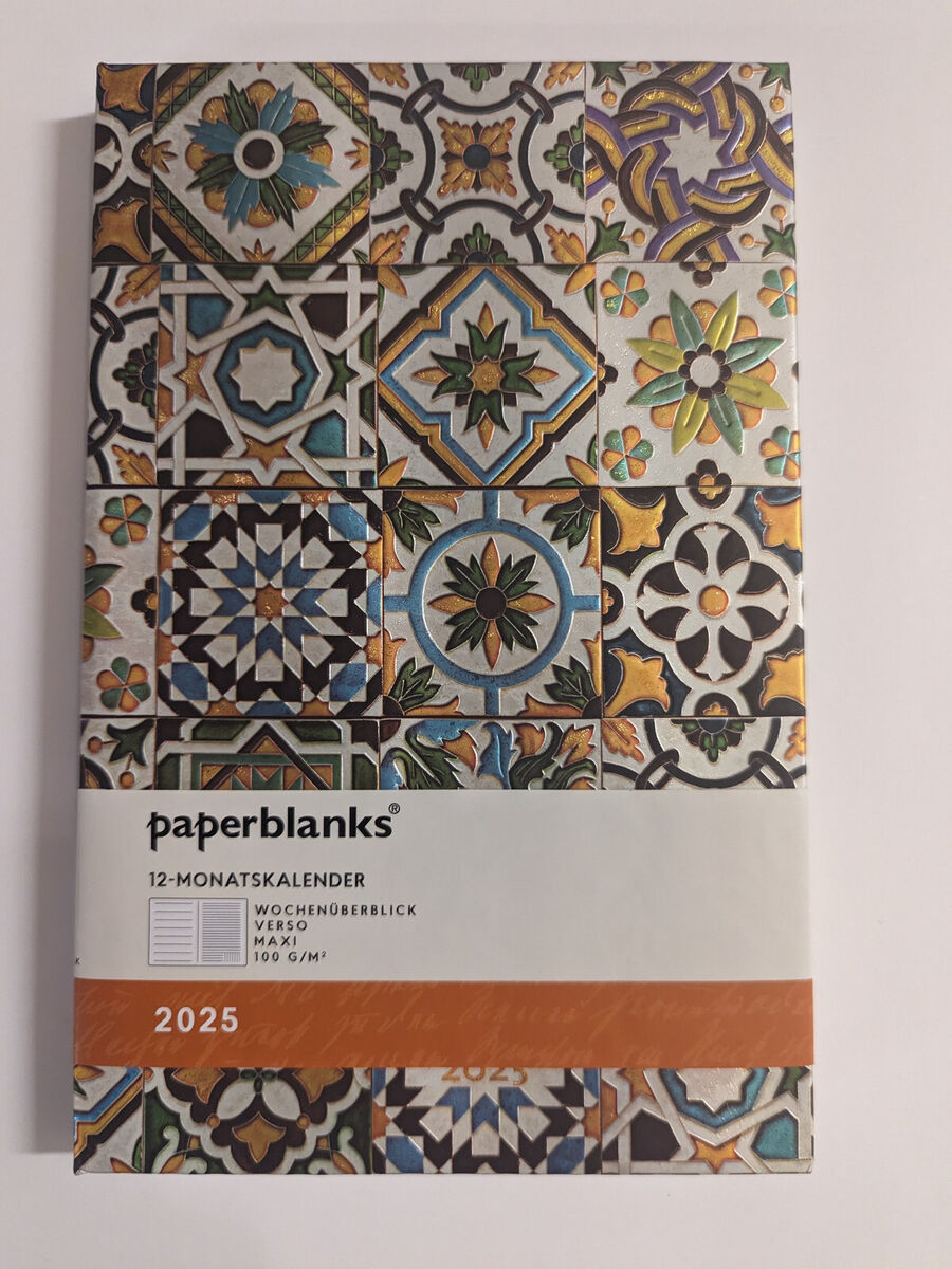 Paperblanks Kalender 2025 12 Monate Maxi Verso Verschiedene | 12 Monate Paperblanks Kalender 2025