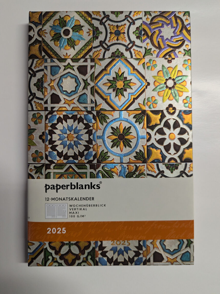 Paperblanks Kalender 2025 12 Monate Maxi Vertikal Verschiedene | Paperblanks Kalender 2025 Mini Horizontal