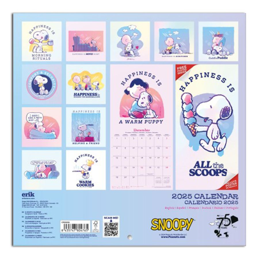 Peanuts Snoopy Kalender 2025 - Jahreskalender Jetzt Im Shop | Snoopy Kalender 2025