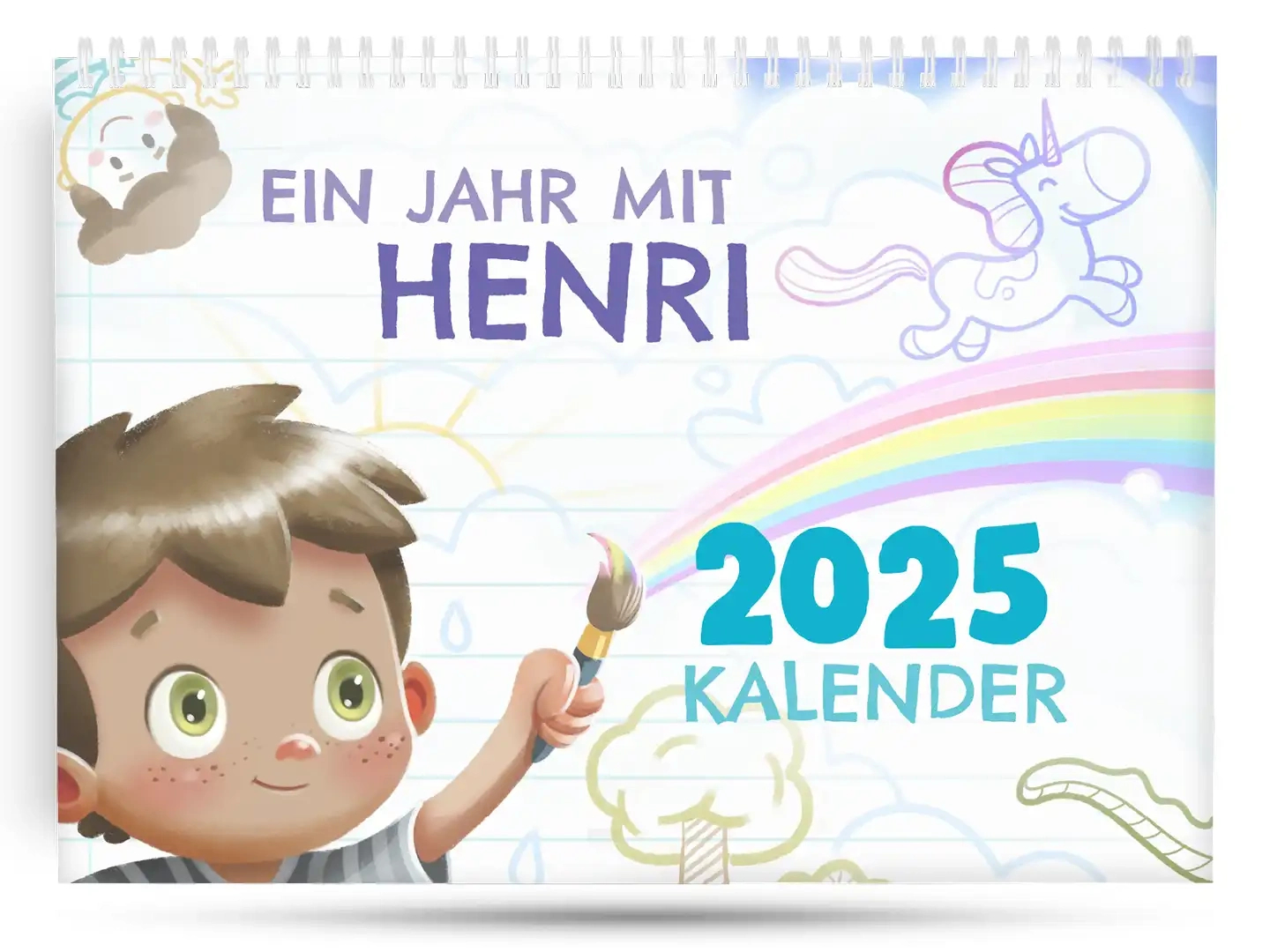 Personalisierter Kalender 2025 Für Kinder - Hurra Helden | Personalisierter Kalender 2025