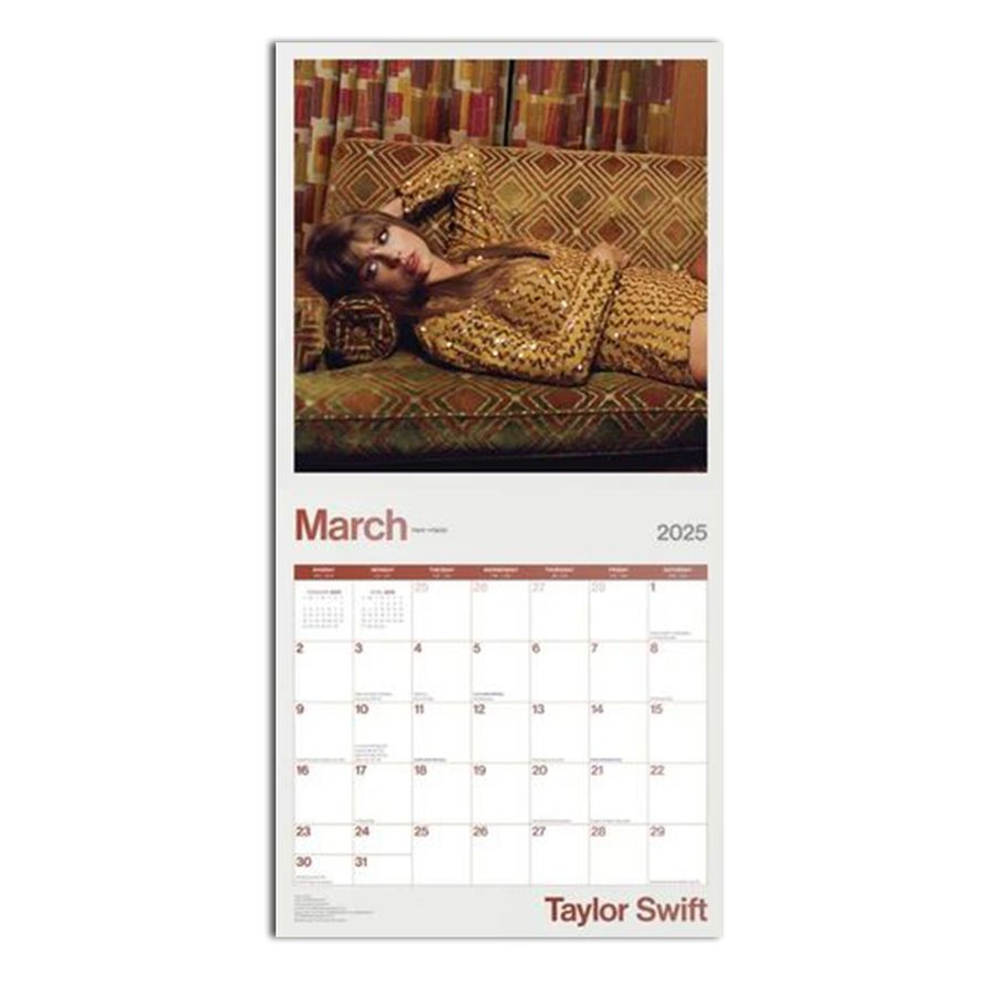 Taylor Swift Kalender 2025 - Jahreskalender Jetzt Im Shop | Taylor Swift Kalender 2025