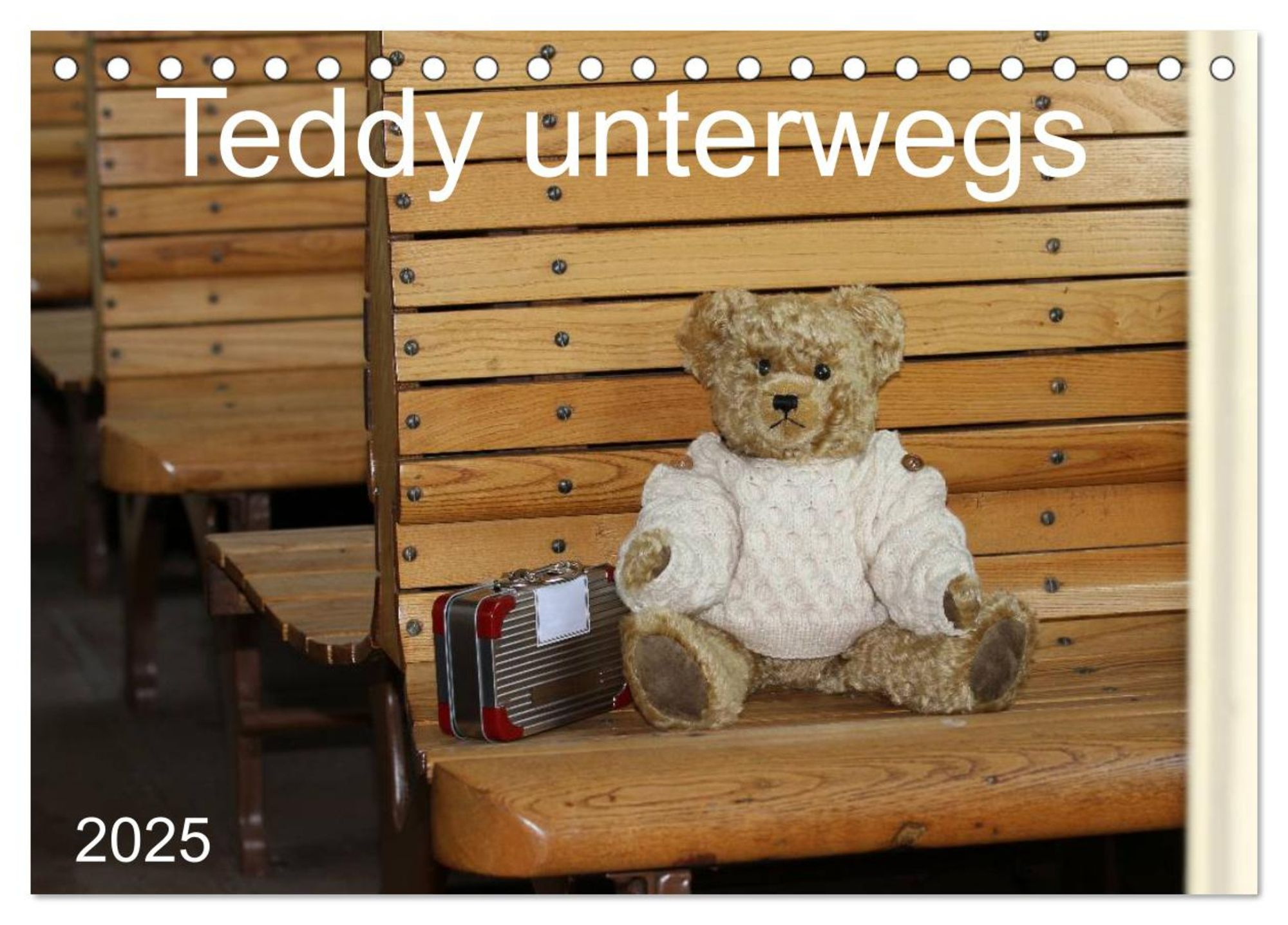 Teddy Unterwegs (Tischkalender 2025 Din A5 Quer), Calvendo Monatskalender | Tedi Kalender 2025