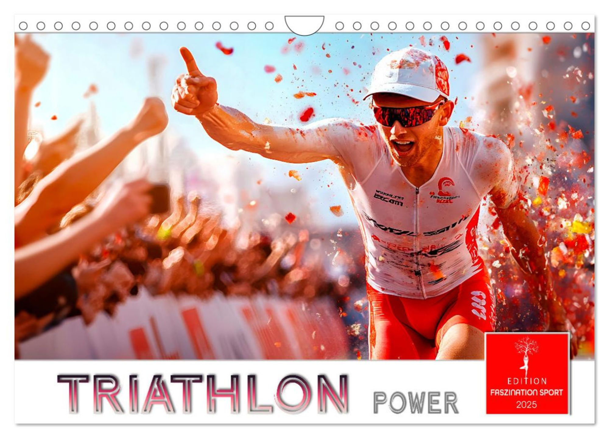 Triathlon Power (Wandkalender 2025 Din A4 Quer), Calvendo Monatskalender | Triathlon Kalender 2025