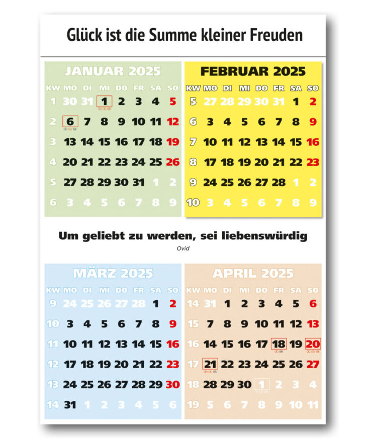 Februar Sprüche Kalender 2025