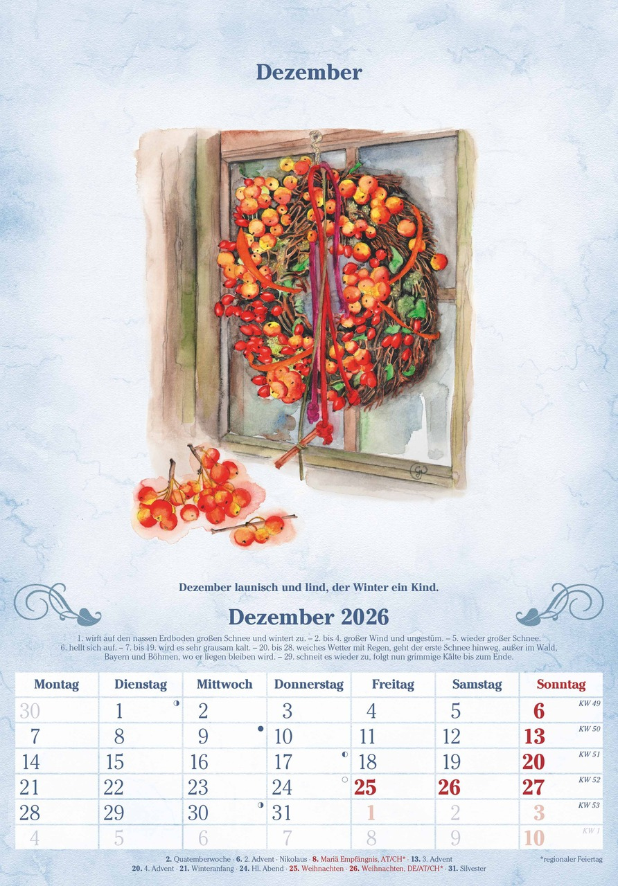 100-Jähriger Kalender 2026 (Spiralbindung) | Buchhandlung Jost | Hundertjähriger Kalender 2026