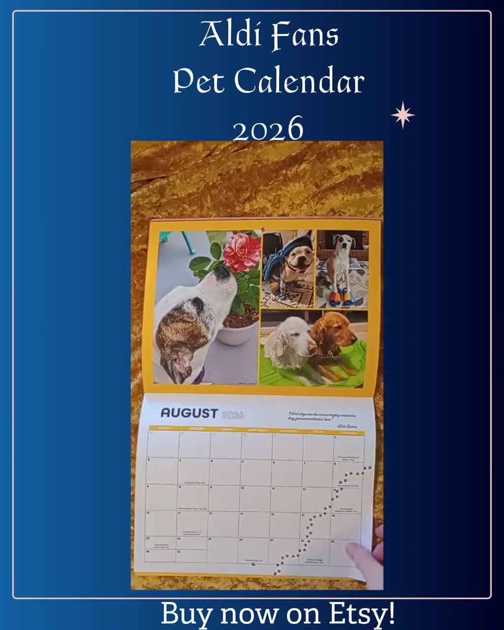 Aldi Fans Haustier Kalender 2026 | Aldi Süd Kalender 2026