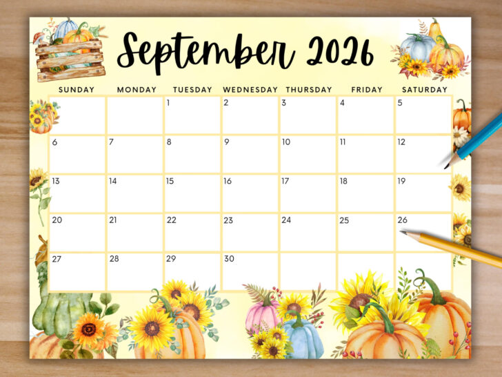 September Kalender 2026