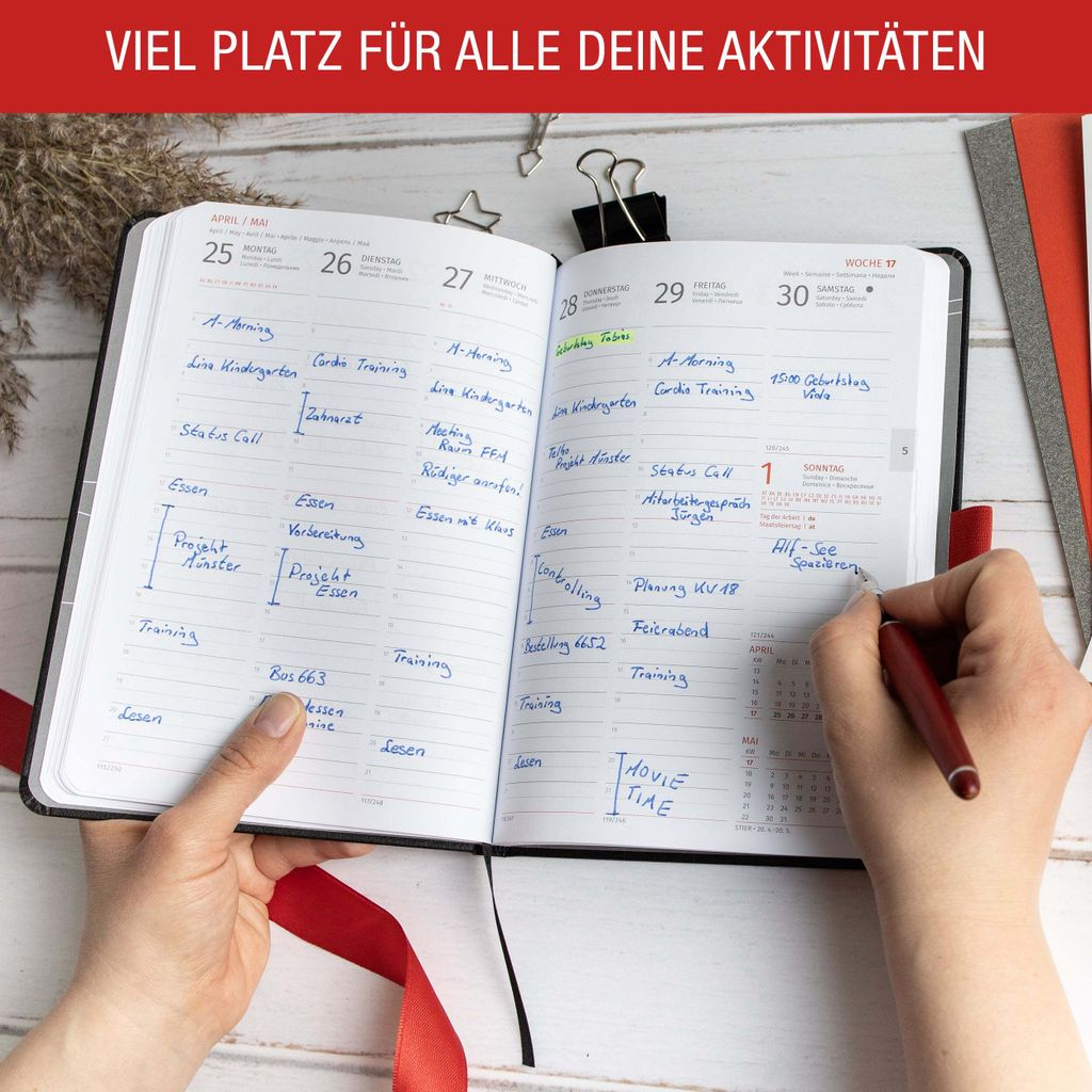 Buchkalender 2026 A5 1 Woche 2 Seiten | Halbstunden-Taktung | Kalender A5 – 1 Woche 2 Seiten 2026