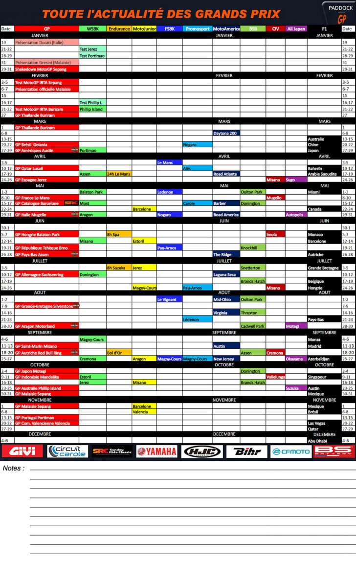Superbike Kalender 2026