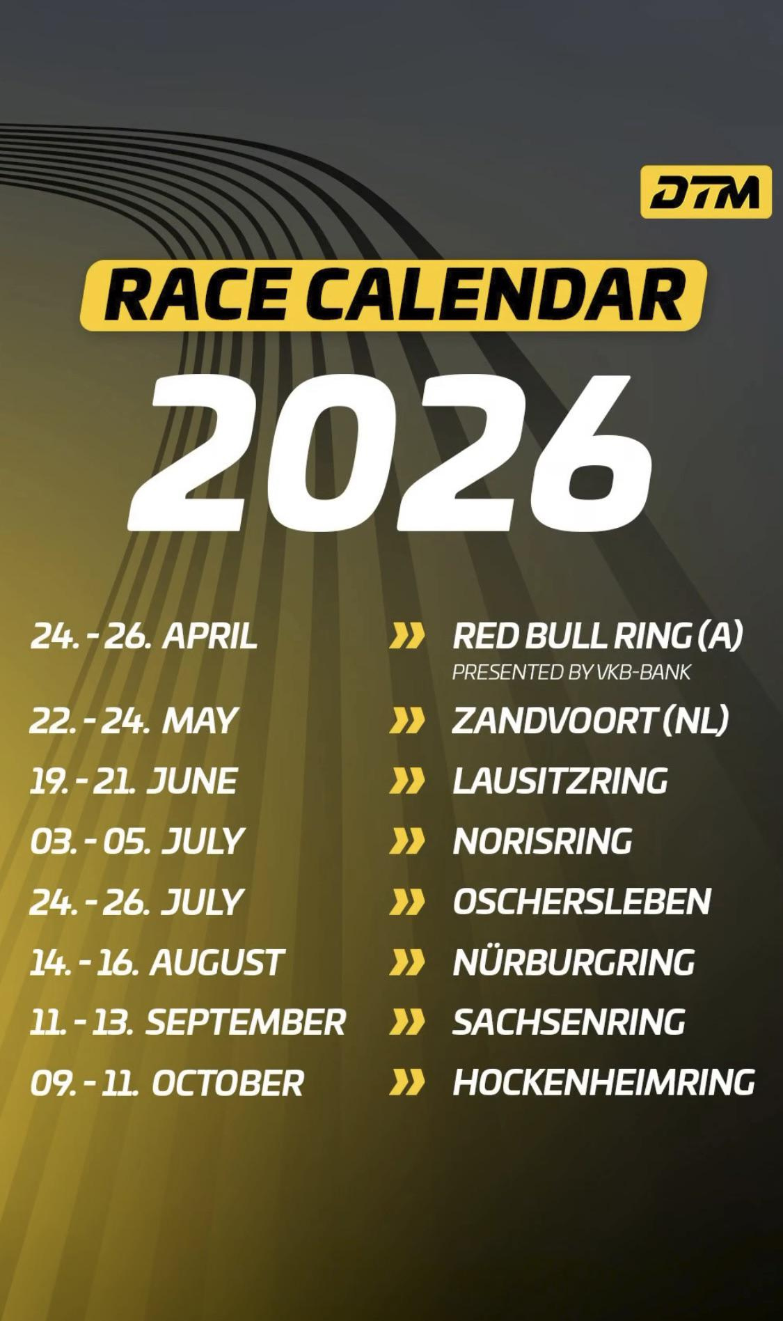 Dtm 2026 Kalender : R/Wec | Wec Kalender 2026