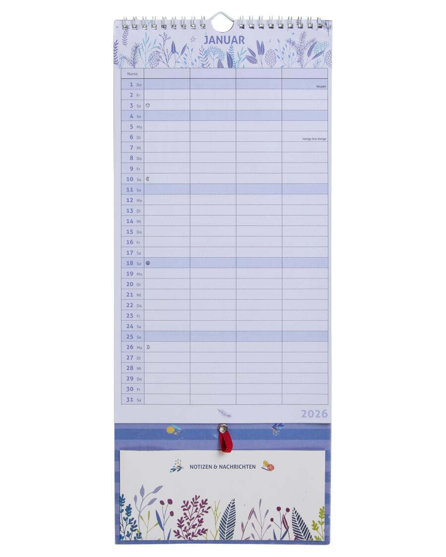 Familien-Wandkalender 2026, Bunt | Günstig Bei Kik | Ernsting&amp;amp;#039;s Family Kalender 2026