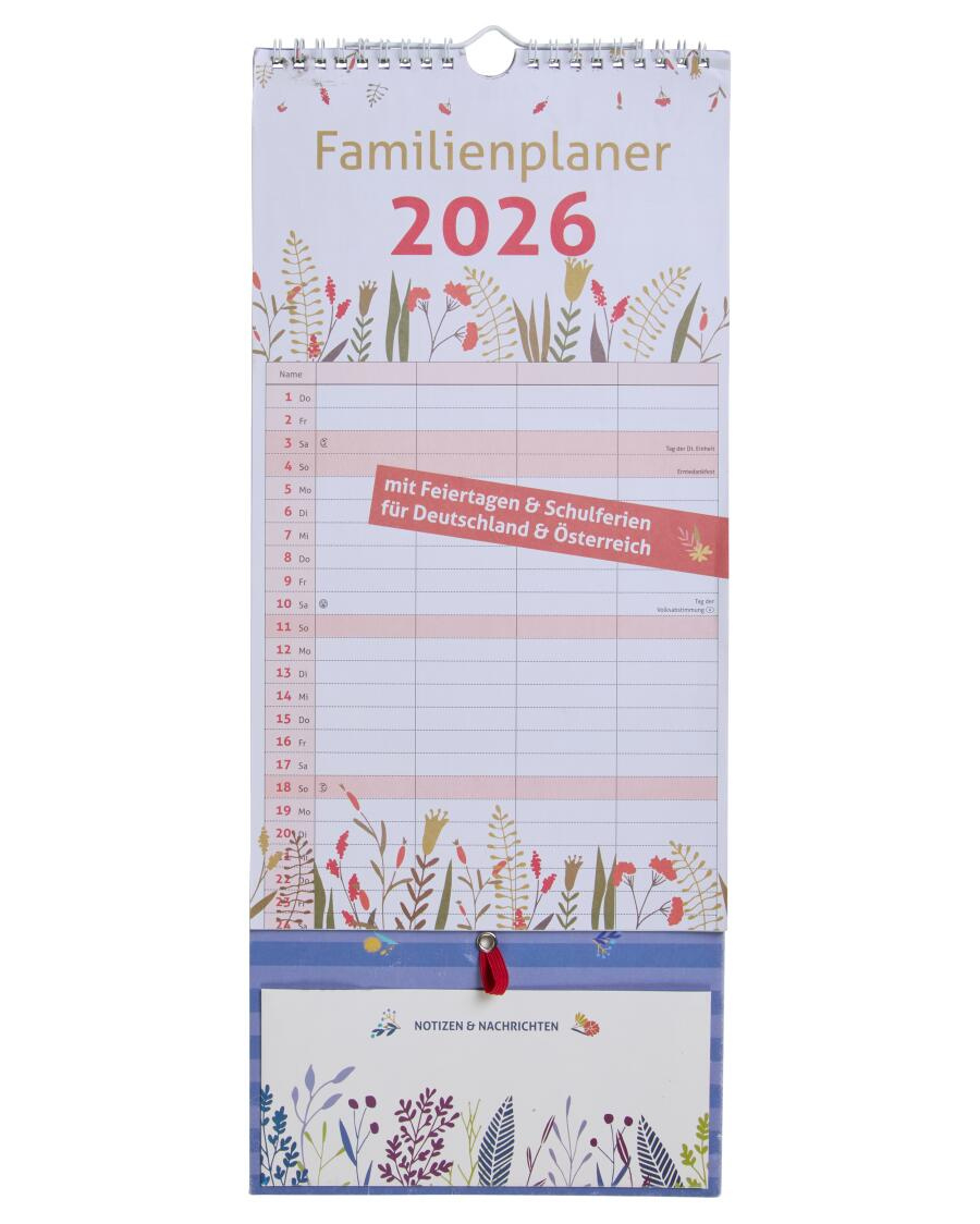Familien-Wandkalender 2026, Bunt | Günstig Bei Kik | Ernsting&amp;amp;#039;s Family Kalender 2026