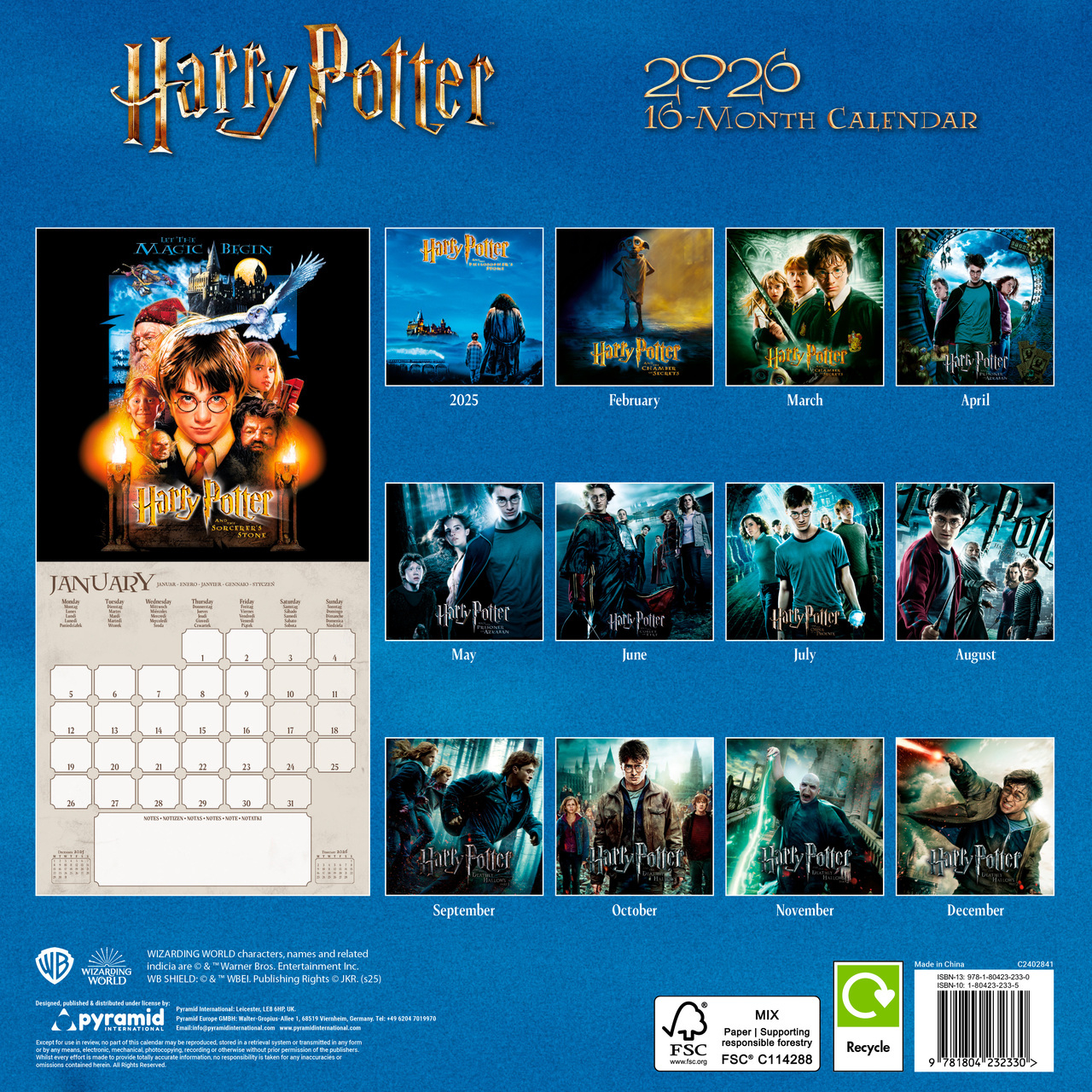 Harry Potter (Fashion) 2026 (Geheftet) | Buchhandlung Otto Melchers | Harry Potter Kalender 2026