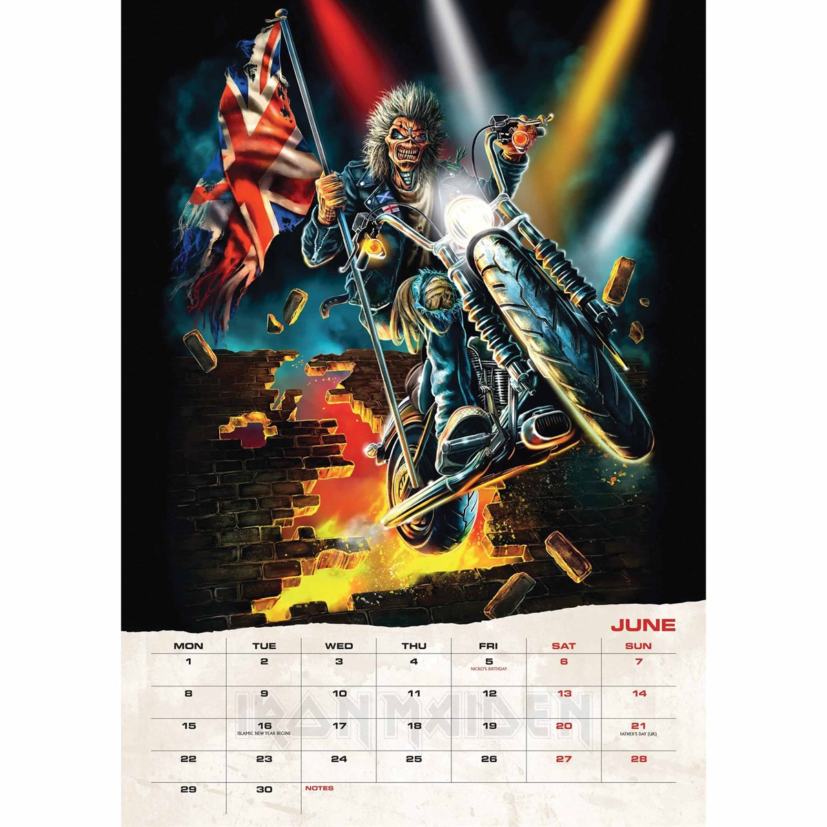 Iron Maiden A3 Calendar 2026 | Kalender Iron Maiden 2026