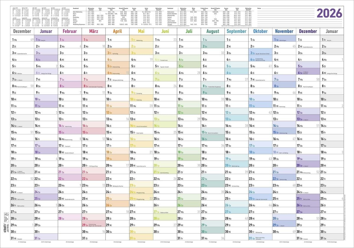 &amp;quot;Jahresplaner Xl 14 Monate 2026 - Plakat-Kalender 100X70 Cm&amp;quot; Kaufen | Amazon Kalender 2026