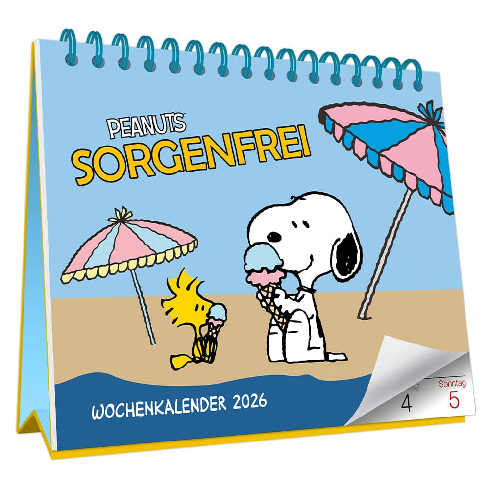 Kalender 2026: Peanuts Sorgenfrei - Lingenverlag.de | Snoopy Kalender 2026