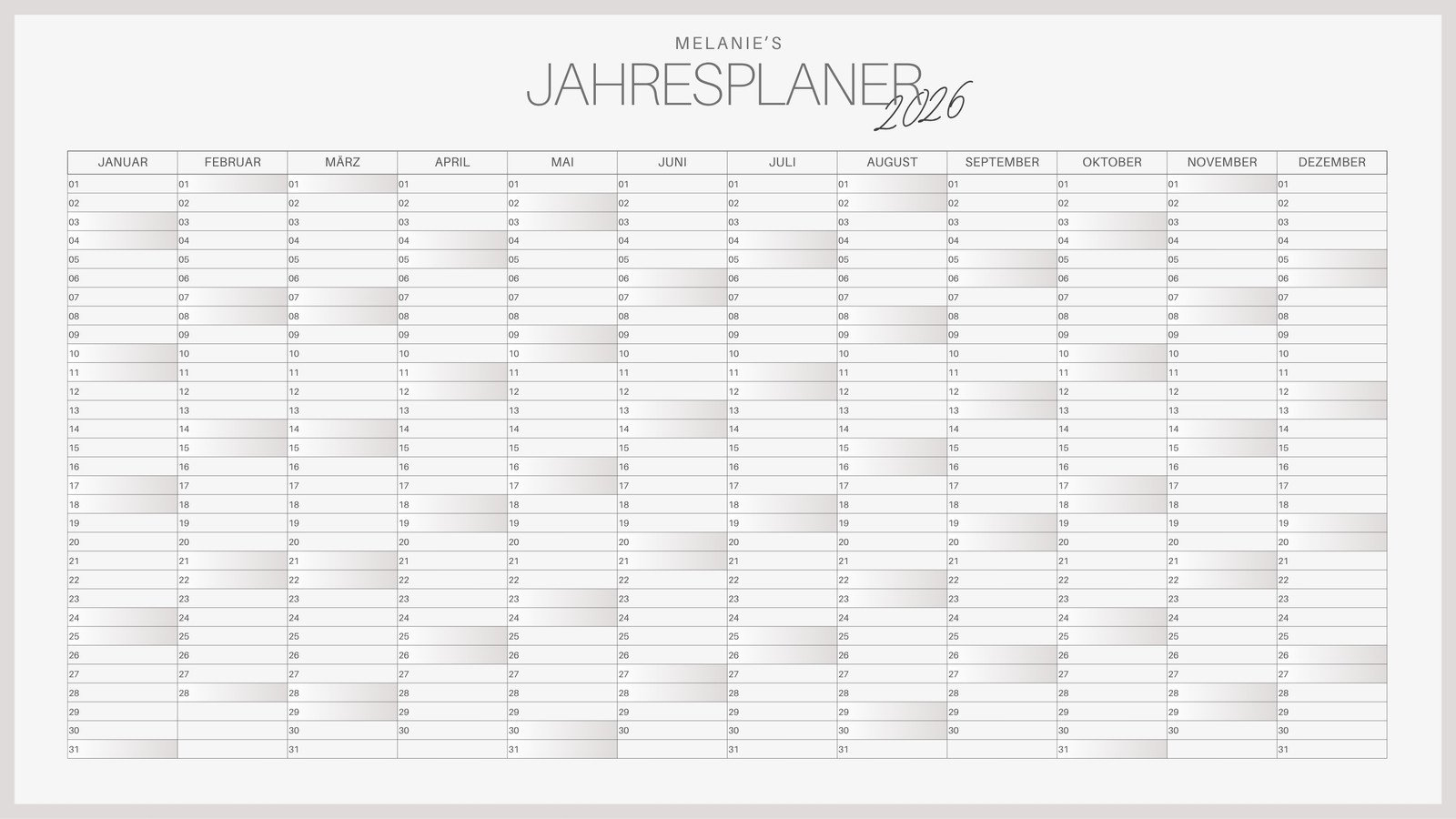 Kalender 2026 Vorlagen Zum Ausdrucken | Canva | Kalender Druck 2026