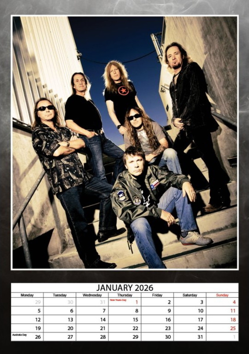 Kalender Für 2026 Iron Maiden - Drm-011 - Metalshop.de | Kalender Iron Maiden 2026