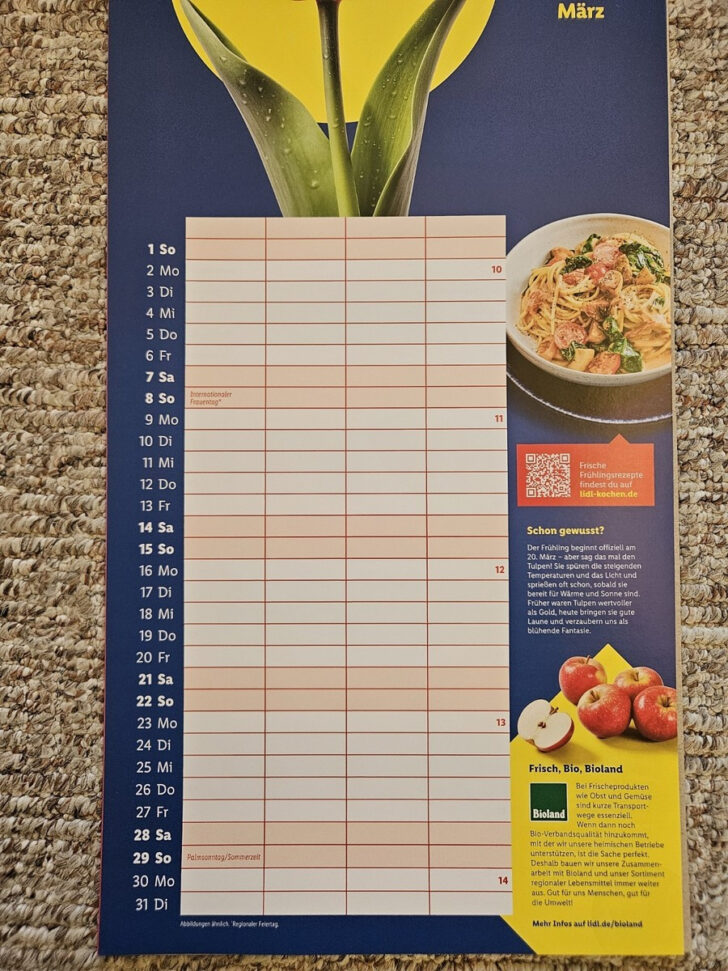 Lidl Kalender 2026 Kostenlos