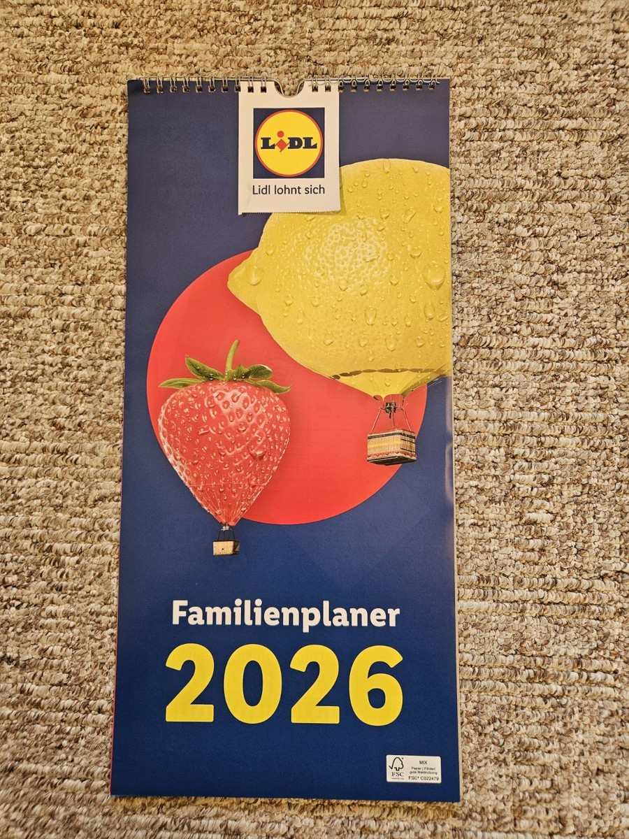 Lidl Familienplaner 2026 Wandkalender Jahreskalender | Lidl Kalender 2026 Kostenlos