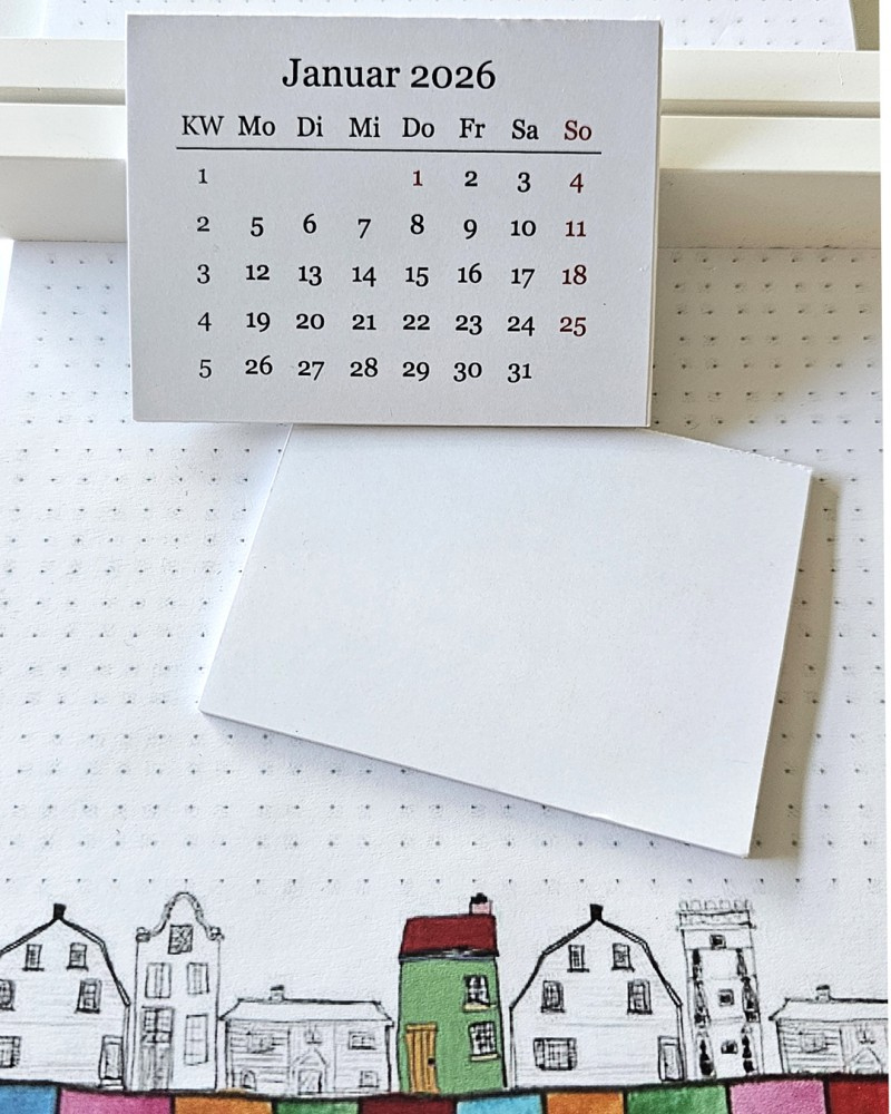 Mini Kalender Für 2026 - 6 X 8 Cm - 0,50 € - Der Scrapbook Laden | Mini Kalender 2026