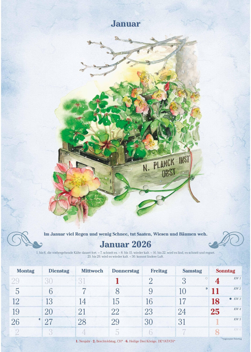 Neumann Verlage 100-Jähriger Kalender 2026 - Bildkalender A3 - 29 | Hundertjähriger Kalender 2026