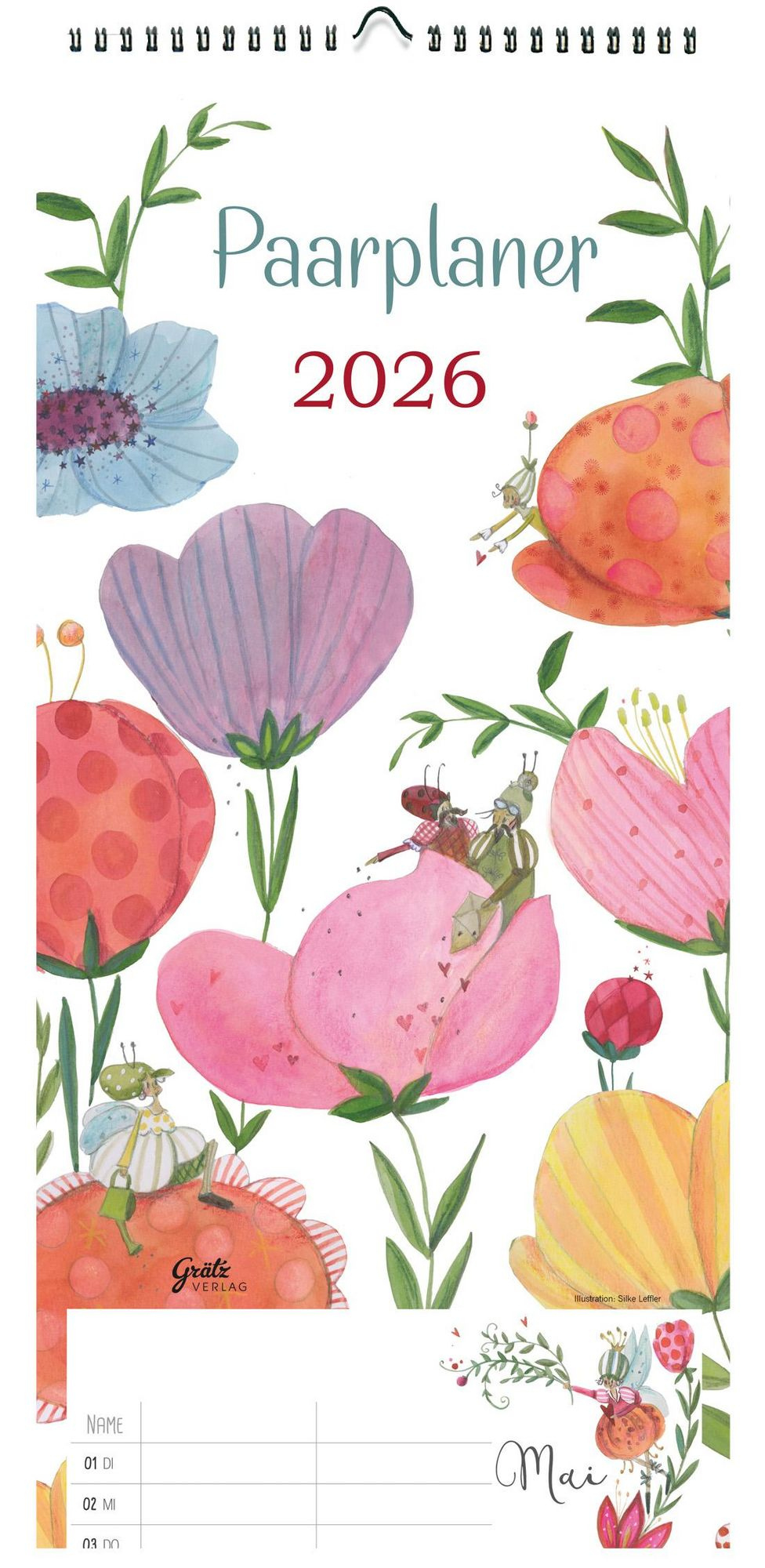 Paarplaner Blumen 2026 | Silke Leffler Kalender 2026