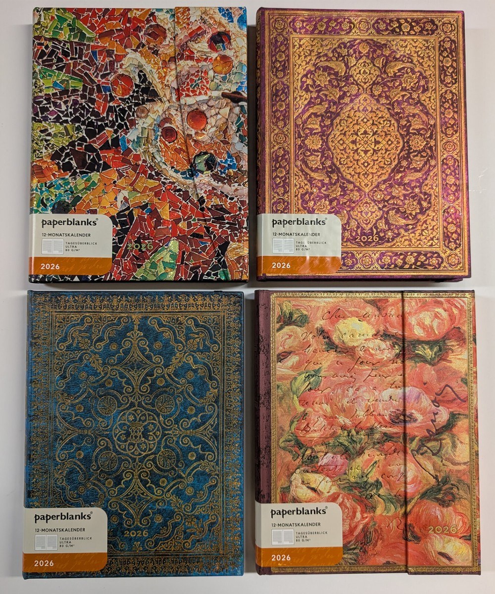Paperblanks 2026 Kalender 12 Monate Ultra Tag Designs Zur Auswahl | Kalender Paperblanks 2026
