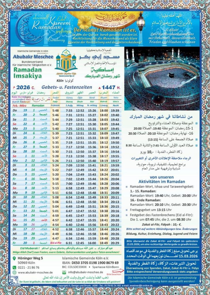 Ramadan 2026 Kalender
