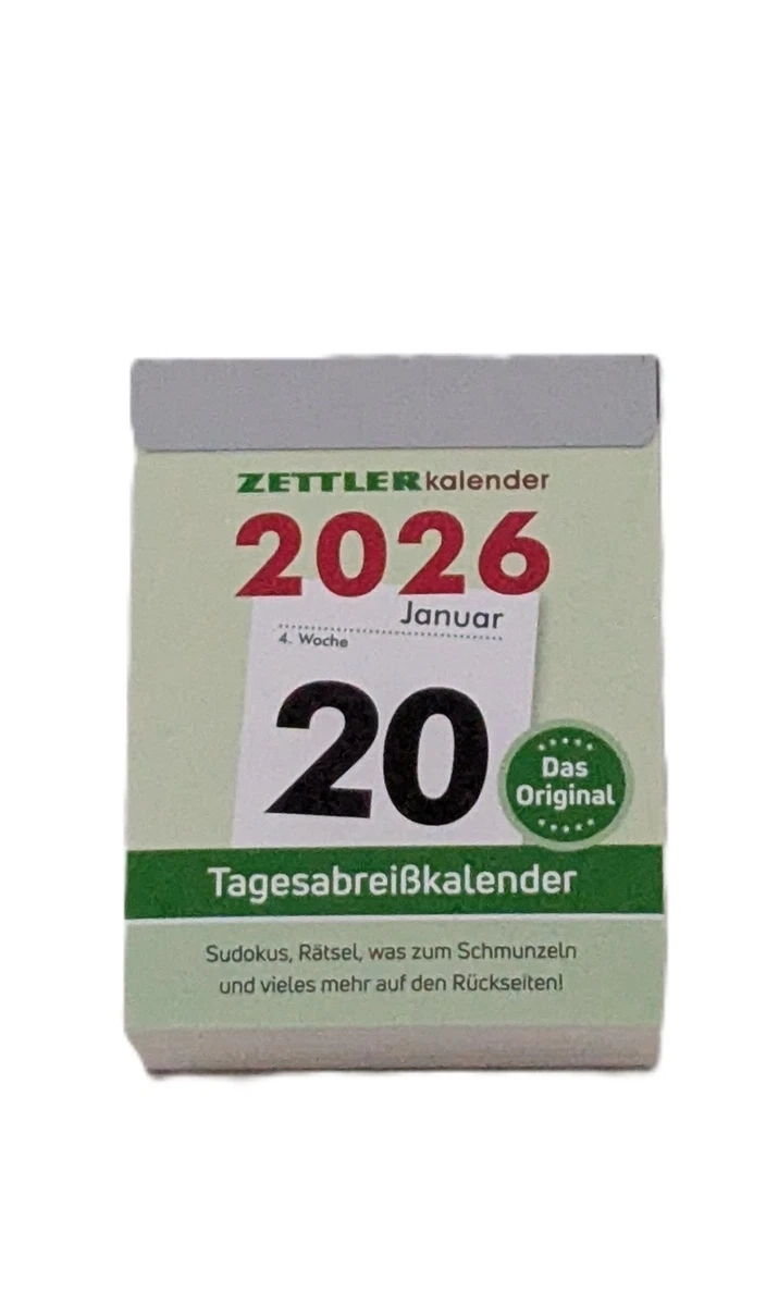 Tagesabreißkalender Online Kaufen | Ebay.de | Abschiebe Kalender 2026