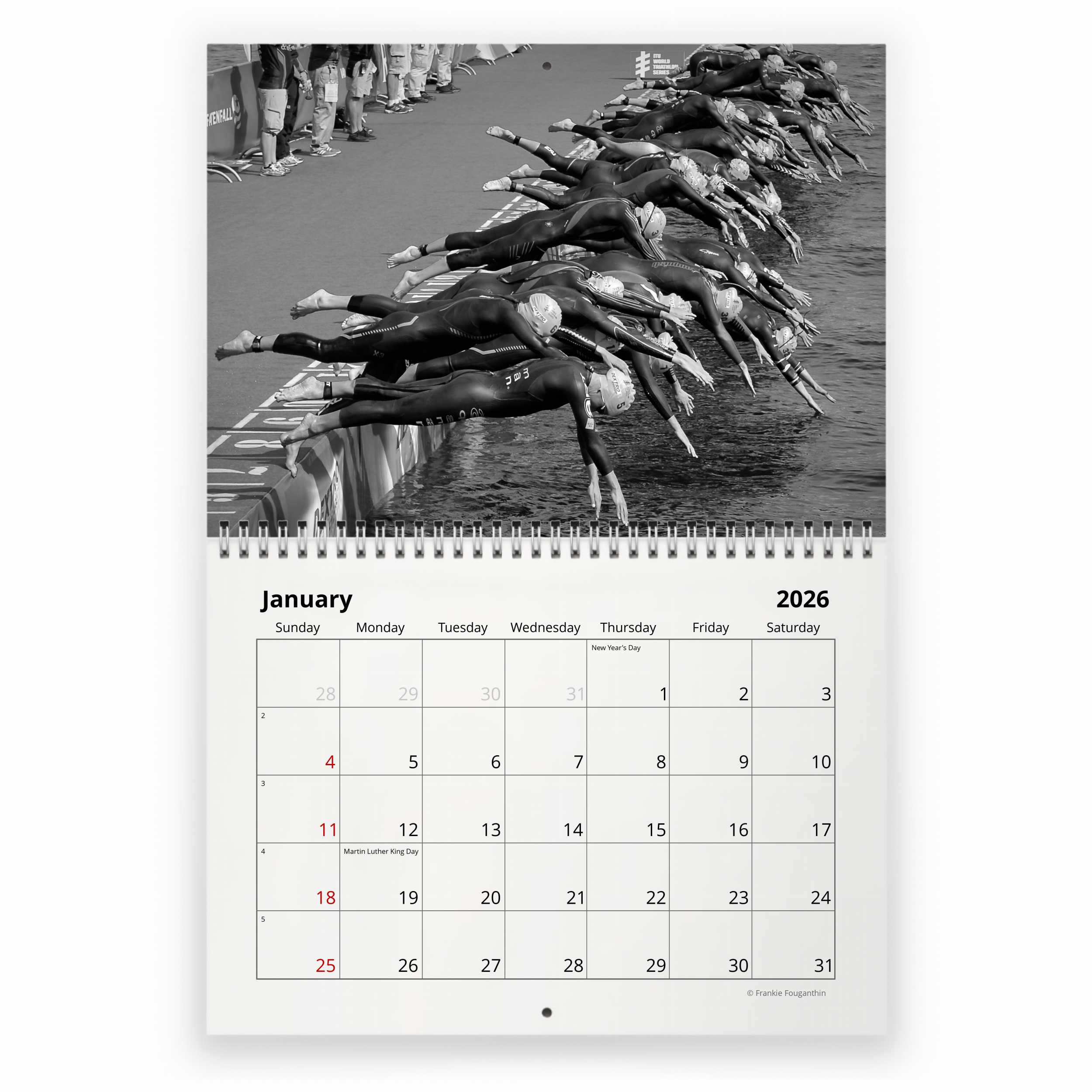 Triathlon 2026 Wandkalender | Triathlon Kalender 2026